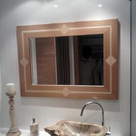 Juan Carlos Pérez Carpintero espejo de baño de madera